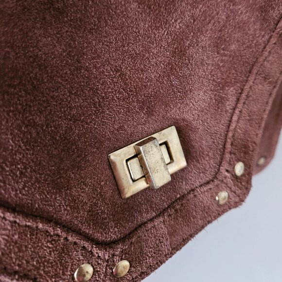 Mango Suede Messanger Bag with adjustable crossbody strap - Picture 6 of 10